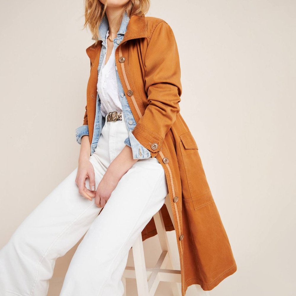 HTF Anthropologie Uma Utility Duster Jacket